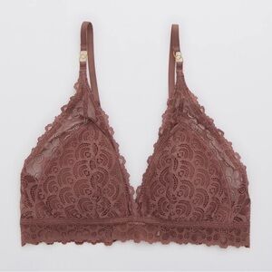 Aerie Free-To-Be Lace Padded Plunge Bralette
